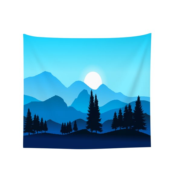 Tapestry Wall Hanging Mountain Range As Far As The Eye Can See Tapestries Home Decor for Bedroom Aesthetic 60 X80 IN