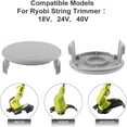 thumbnail image 3 of LNGOOR  2Pack Replacement Spool Cap for Ryobi 18V  24V  40V Cordless Trimmers, 3 of 8