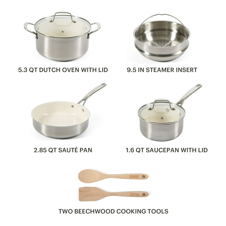 Martha Stewart Everyday 8-Piece Cookware Set With Kitchen