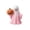 A, variant on 4.7inch Halloween Pink Ghost Pumpkin Figurine, Resin Desktop Tabletop Ornament, Cute Spooky Decoration for Home Living Room Shelf Display