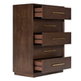 thumbnail image 4 of Modrest Manhattan - Contemporary Brown Oak and Gold Chest, 4 of 12