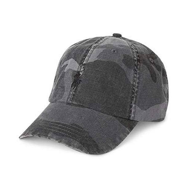Bedankt over het algemeen titel Polo Ralph Lauren Men`s Camo Canvas Baseball Cap (Grey Surplus  Camo(0003)/Black, One Size) - Walmart.com