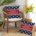 thumbnail image 1 of Fundas de cojín del 4 de julio con bandera y estrellas. Fundas de cojín patrióticas para decorar el sofá, el dormitorio o cualquier espacio del hogar en el 4 de julio., 1 of 6