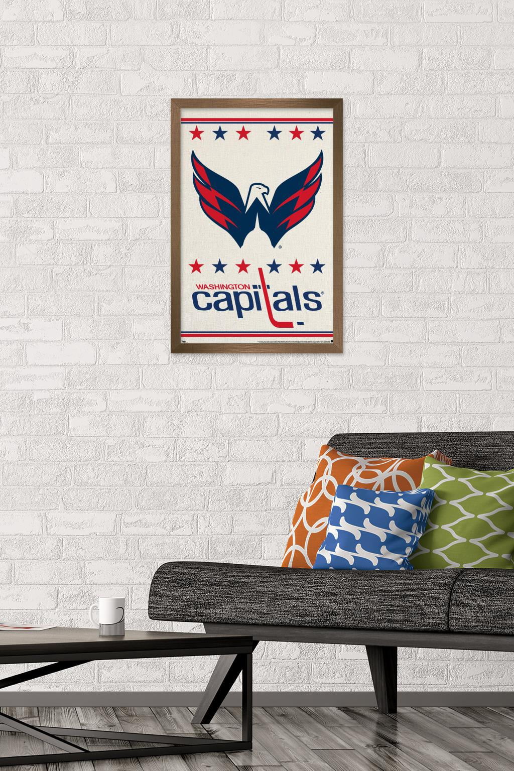 NHL Washington Capitals - Logo 14 Wall Poster, 14.725" x 22.375", Framed