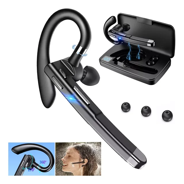 Auricular in-ear gamer inalámbrico YYK-520 negro con luz LED