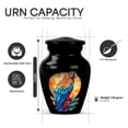 thumbnail image 2 of Yatskia Moonlight Colorful Parrot Urns for Human Ashes Adult Man, Memorial Burial Urn for Ashes for Women, Funeral Cremation Keepsake Urn for Adult Ash, (Classic Pack of 1, 3 Inch), 2 of 8