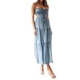 thumbnail image 3 of Michellecmm  Women Summer Casual Long Dress Solid Color Tie-Up Sling Dress, 3 of 9