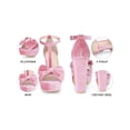 thumbnail image 4 of BLISSFUL STEP Bow Knot Heeled Platform Chunky Heel Sandals for Women Pink (Size 9), 4 of 7