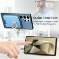 thumbnail image 2 of Classic Back Case for Samsung Galaxy S23 Ultra, with Removable Magnetic Card Slots Support Car Magnetic Mount with Finger Ring Stand Business Thin Fit Phone Case for Galaxy S23 Ultra, Blue, 2 of 7