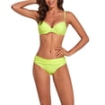 thumbnail image 2 of MSJUHEG Bikini Tops Full Coverage Bottoms,High Waisted Bikini Sets for Women,Bathing Suit for Women,Tie Back Bathing Suit,Bathing Suits,Spaghetti Straps,Bikinis Set Yellow 2XL, 2 of 4