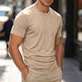thumbnail image 2 of IhhxPro Men's Short Sleeve Stretch Tee Solid Color T-Shirt Breathable Casual Summer Shirt Lightweight Athletic Fit Travel Workout Gym S-2XL, 2 of 9