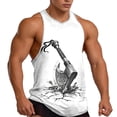 thumbnail image 2 of Men's Graphic Tank Tops Viking Printed Crewneck Cool Basic Fitness Muscle Shirt Casual Workout Breathable Summer Tank Top White2 XXL, 2 of 4