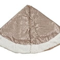 thumbnail image 3 of Saro Lifestyle Glittery Sequin with Sherpa Trim Holiday Tree Skirt Champagne, 3 of 5
