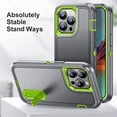 thumbnail image 3 of for iPhone 15 Pro Max Case, iPhone 15 Pro Max Phone Case with Built in Kickstand, Shockproof/Dustproof/Drop Proof Heavy Duty Military-Grade Rugged Protective Cover for iPhone 15 Pro Max,Grey, 3 of 9