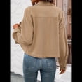 thumbnail image 4 of Chaquetas Informales de para Mujer, Chaquetas con Botones, Blusas de Larga de Moda para Otoño. Albaricoque S, 4 of 7