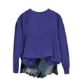 thumbnail image 2 of Women's Crewneck Sweatshirts Solid Color Loose Fitting Blouses Pullover Long Sleeve Hoodless Sweatshirt Plus Size Fall Outfits Top, 2 of 7