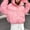 Pink Coats for Winter, variant on XPMWRP Women's Quilted Hoodies Solid Color Jackets Warm Winter Zip Oversized Casual Jackets Puffer Long Sleeve Coat with Pockets Red L