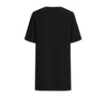 thumbnail image 7 of APEXFWDT Women's Cotton Linen Loose Dress Summer Crew Neck Short Sleeve Dress with Pockets, Knee Length Casual Dress,L,Black, 7 of 7