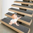 thumbnail image 6 of Bxaolu Stair Treads for Wooden Steps, Non-Slip Stairs Carpet Tape Peel and Stick with Double Adhesive Tape Set of 7 Stripe - 30" x 8", Grey, 6 of 8