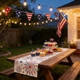 thumbnail image 6 of Twfbrm 4th of July Table Runner, 13x72 Inch Cotton Linen Star and Stripes Patriotic Table Runner, Red White and Blue Seasonal Kitchen Dining Table Decoratios for Independence Day, Memorial Day, Party, 6 of 6