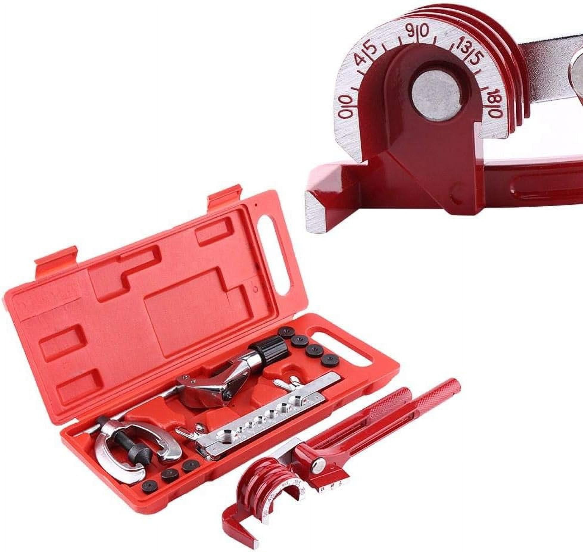 Professional Double Flaring Tool Kit, Heavy Duty Steel Tubing Flaring Tools Kit for Seamless HVAC Applications