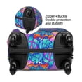 thumbnail image 4 of Bingfone Colorful Mushrooms Luggage Cover Washable Suitcase Cover Protector Anti-Scratch Suitcase Cover Fits 18-32 Inch Luggage (without luggage), 4 of 9