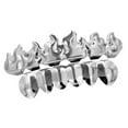 thumbnail image 5 of Parrillas Diente Superior E Inferior Llama Y Hoja De Arce Chapado En Oro 18k Rock Rapper Hip Blanco plateado Yuyangstore Enjuagues bucales con dientes en la boca, 5 of 5