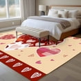 thumbnail image 4 of 5'x8' Area Rugs, Yellow Valentines Day Indoor Outdoor Area Rug for Living Room Bedroom, Love Hearts Romantic Farmhouse Washable Bathroom Rugs Kitchen Floor Carpet Mats Home Decor Aesthetic, 4 of 8