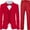 Red, variant on 3 Piece Boys Formal Slim Fit Suits Teen Casual Tuxedo Suits for Kids Wedding Ring Prom Bearer Outfit with Blazer Multicolor Jacket Pants and Vest 2-20 Years