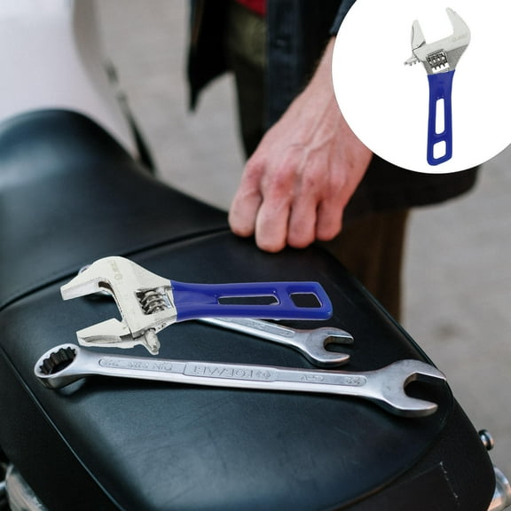 WORGEOUS Multifunctional Short Handle Wrench Adjustable Spanner Bathroom Monkey Wrench (Maximum Opening 31mm) Random Color