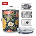 thumbnail image 4 of 12oz Coffee Tumblers Pioneer Flower Floral Print Pattern Stainless Steel Vacuum Insulated Travel Tumbler Coffee Cups Mug with Lid and Straw with Cleaning Brush for Cold & Hot Drinks, 4 of 5