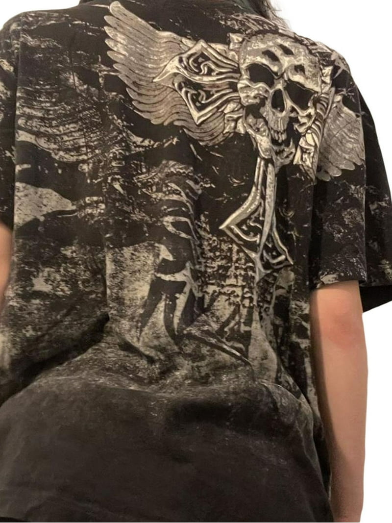 Y2k Graphic Tees for Women Vintage Short Sleeve T-shirt