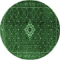 thumbnail image 1 of Ahgly Company Indoor Round Persian Emerald Green Traditional Area Rugs, 7' Round, 1 of 4