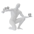 thumbnail image 2 of Finesse Decor Modern Jean Sculpture Resin and Steel Sculpture, White, 2 of 3