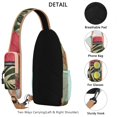 thumbnail image 3 of Monstera Botanical Sling Backpack, Lightweight Crossbody Daypack with Exotic Leaf Print, Stylish and Functional for Gym, School, or Travel, 3 of 6