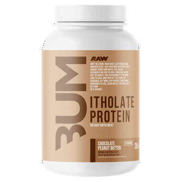 Raw Nutrition BUM Itholate Protein Powder, Growth & Recovery, Chocolate Peanut Butter, 15 Servings