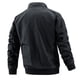 thumbnail image 3 of Chaquetas Hanzidakd para hombre, abrigos de invierno y otoño, manga larga, color liso, cuello alto, bolsillo con cremallera completa, ligeras, gabardinas holgadas, cárdigan informal, tops, negro, XXL, 3 of 4