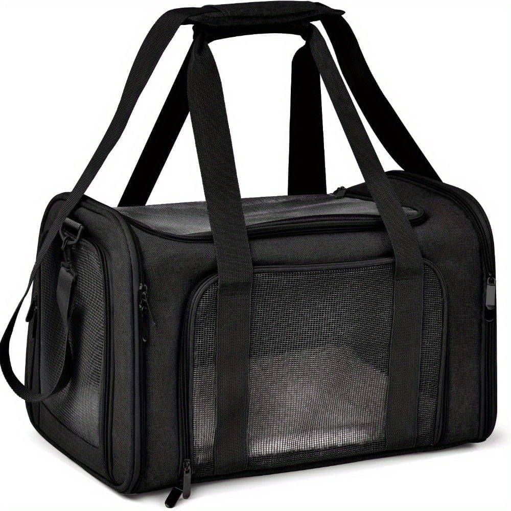 OneCare Large Soft-Sided Pet Carrier, Black photo 1
