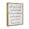 thumbnail image 3 of Stupell Industries Where You Want To Be Phrase Graphic Art Metallic Gold Floating Framed Canvas Print Wall Art, Design by Lil' Rue, 3 of 6