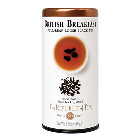 The Republic Of Tea British Breakfast Black Full-Leaf Tea, 3.5 Ounces / 50-60