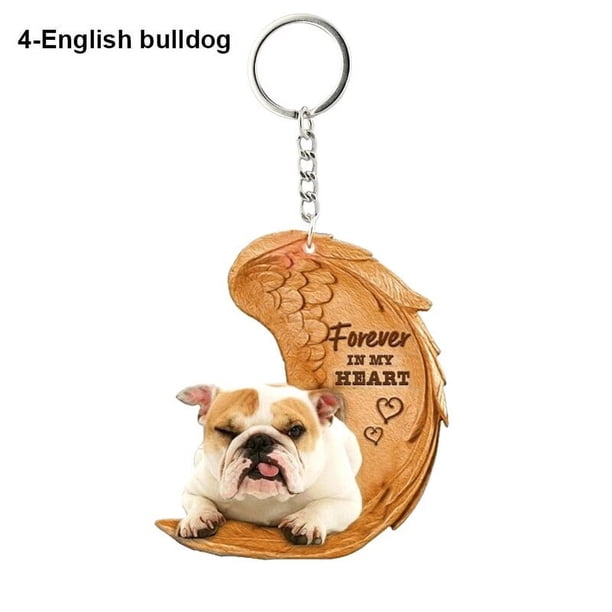 LLavero de perro Forever In My Heart para mujer y niña, colgante de Ángel, llavero de coche, regalo de joyería para mascotas, 1 pieza, 23 estilos