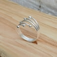 thumbnail image 5 of LD DESIGNS 925 Sterling Silver Adjustable Multi-Strand Wrap Ring – Handmade Boho Statement Ring for Women – Unique Layered Band Gift, 5 of 10