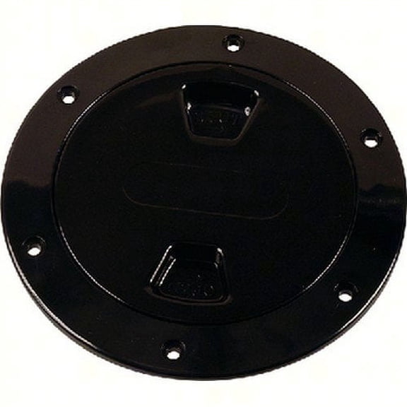 New Screw-out Deck Plate beckson Marine Dp82b 8-1/2" ID 8-1/8" OD 7-5/8" Black Center Non-Skid