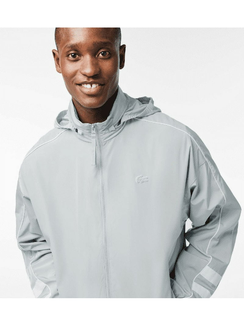 LACOSTE コーデュロイジャケット US L Lacoste WHITE Men's Oversized Water-Resistant Patchwork Jacket, US