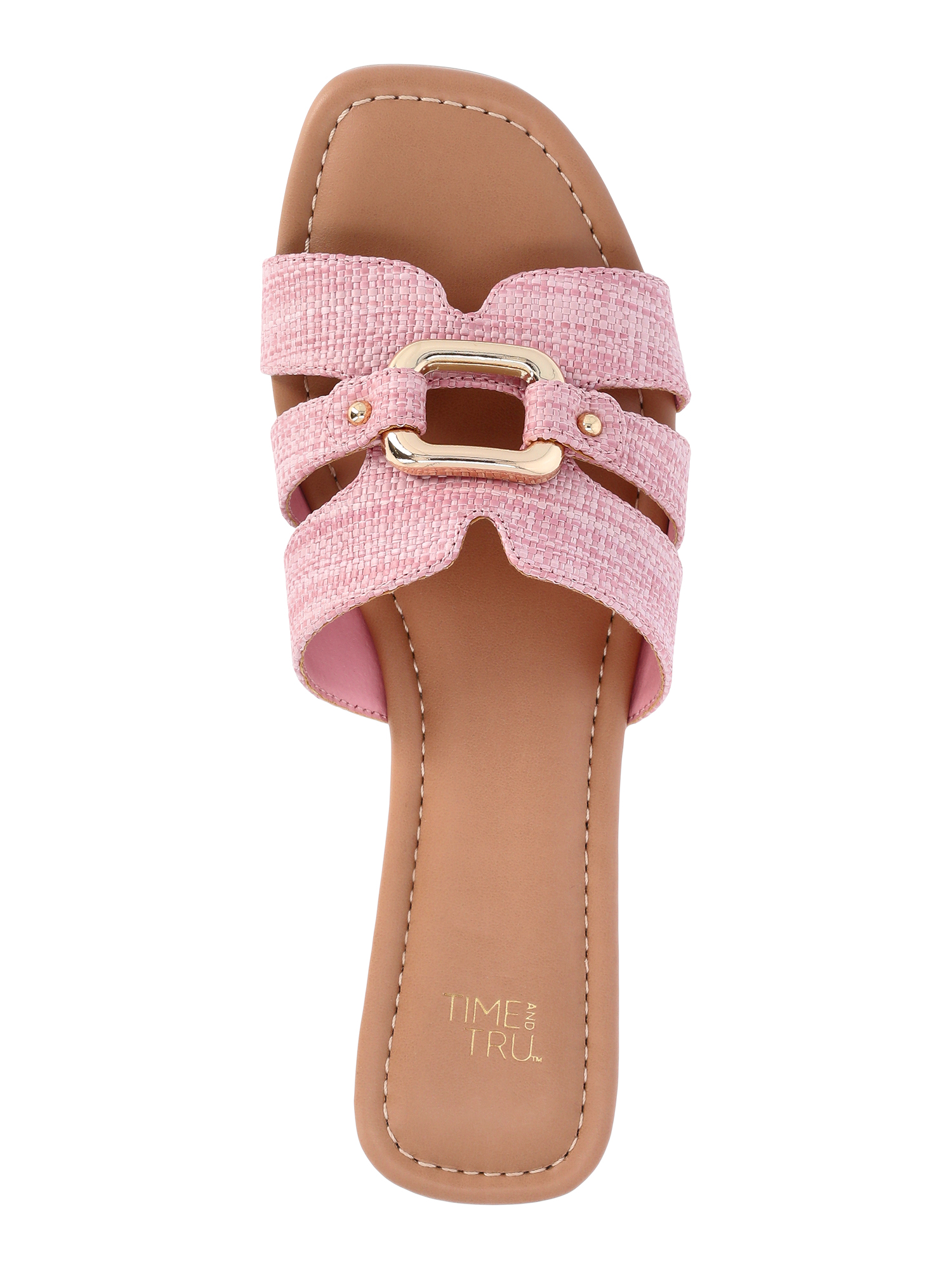 Time and Tru Women's Hardware Slide Sandals