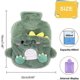thumbnail image 2 of 2025 Thermos Bottle Premium Natural Rubber 400ml Cute Fluffy Dinosaur with Novelty Plush Super Soft Lid, 2 of 5