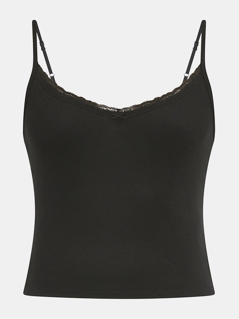 No Boundaries Vintage-Inspired Tank Top with Lace Trim, Women's