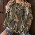 thumbnail image 5 of Womens Long Sleeve Shirts 2026 Fashion Country Camo Maple Graphic Shirt Casual Oversized Crewneck Pullover Tops, 5 of 9