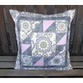 thumbnail image 2 of Medallion Deco Pillow with Anvil Block Quilted and Handmade 18" and Cotton Fa..., 2 of 3