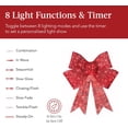 thumbnail image 2 of 48" Pre-Lit Lighted Christmas Bow Decoration with 200 LED Lights, Large Outdoor Holiday Yard Décor, 8 Light Functions, Timer, Weatherproof Hook, Xmas Tree, Wreath, Patio & Home Décor, 2 of 9